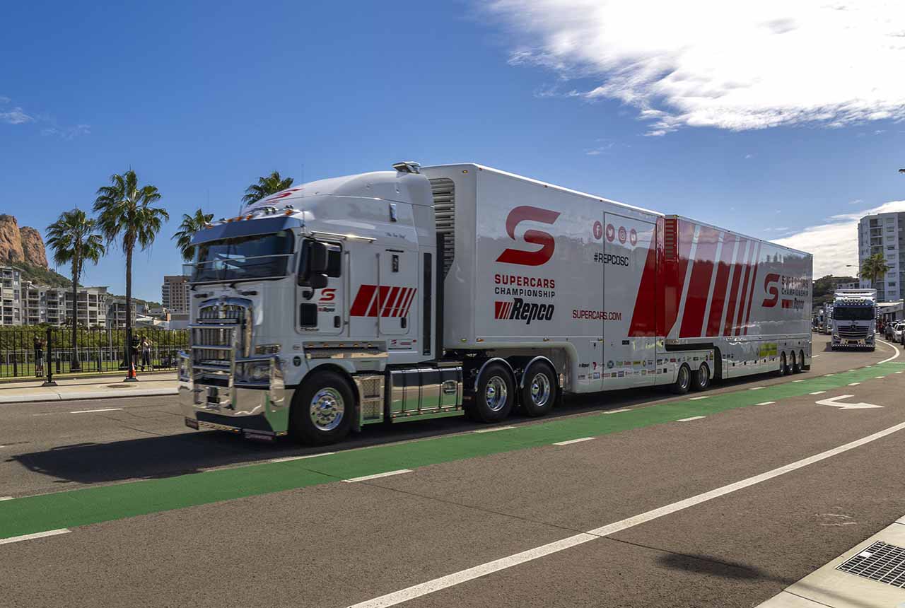 Townsville 500 Festivities Kick Off As Transporter Convoy Arrives